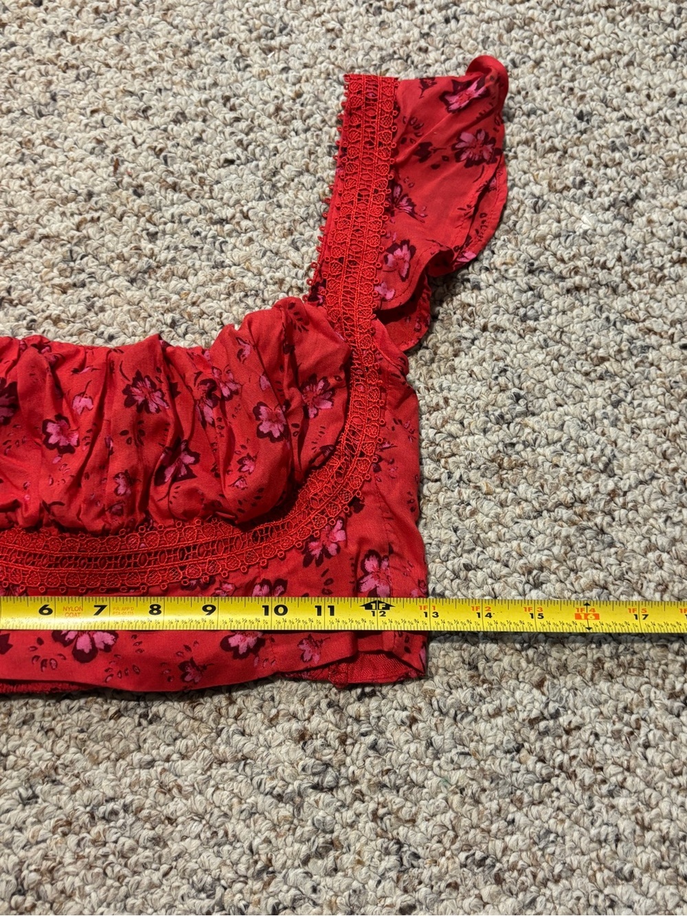 Free People Scarlet Floral Square-Neck Crop Top - Picture 6 of 6
